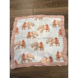 Milkbarn muslin lovey elephant ballerina security blanket 18" x 18" double layer